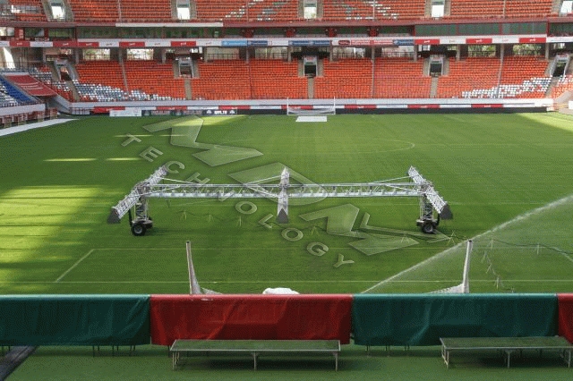 Установка досвета футбольного поля на стадионе Локомотив в г. Москва
