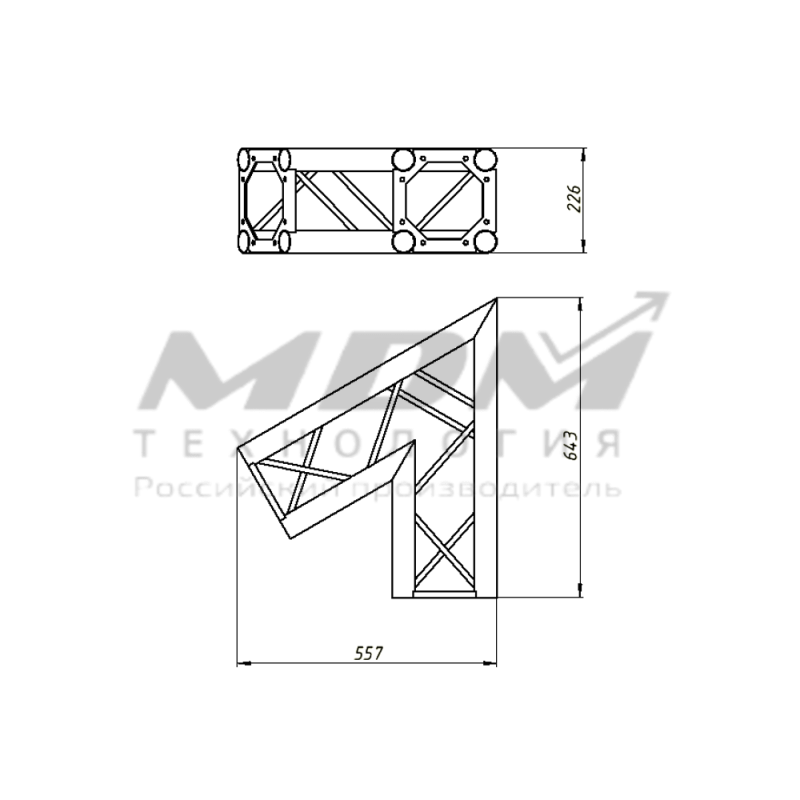 Угловой блок CLQ23x23U020T - завод MDM-Технология