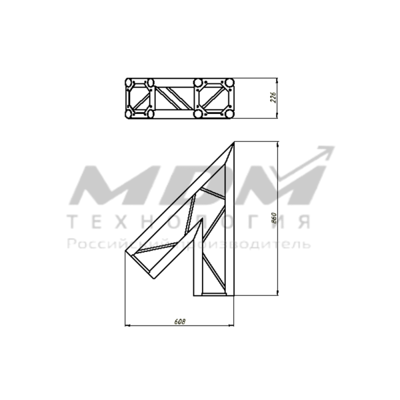  Угловой блок CLQ23x23U019T - завод MDM-Технология