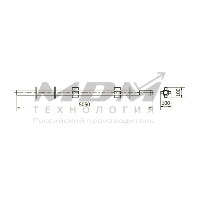 Опора тентовая ОТП400х5050 - завод MDM-Технология
