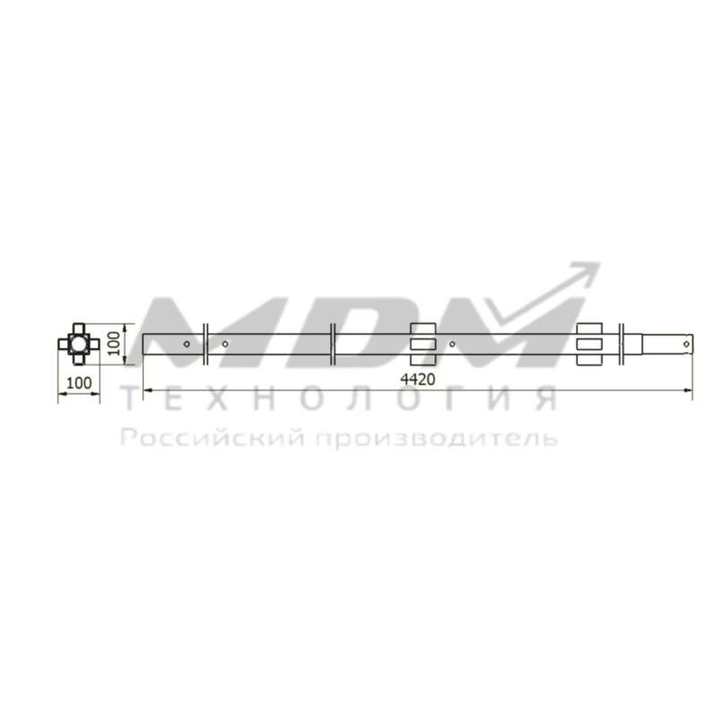 Опора тентовая ОТП400х4420 - завод MDM-Технология