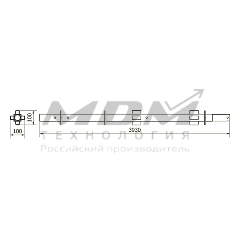 Опора тентовая ОТЗ400х3930 - завод MDM-Технология