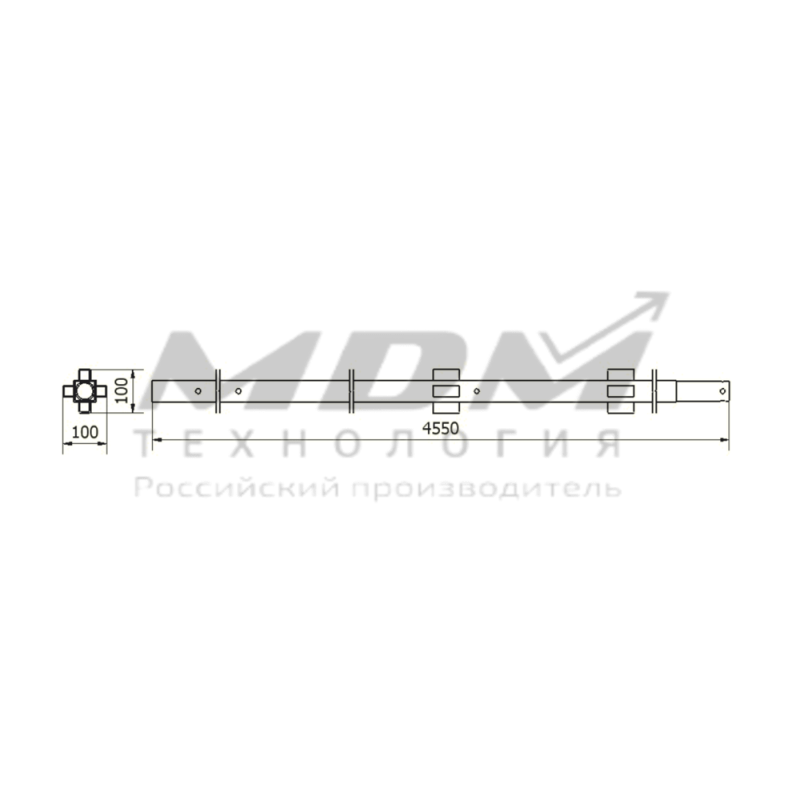 Опора тентовая ОТП400х4550 - завод MDM-Технология